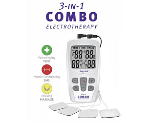 Body Clock 3-in-1 Combo - elektroterapeutický přístroj s 22 programy TENS, EMS, MASÁŽ