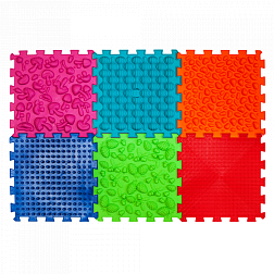 Masážní ortopedické podložky "Puzzle Mix" 6 modulů