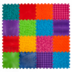 Masážní ortopedická podložka Ortek Puzzle "Mega Mix" 16 modulů