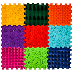 Masážní podložka Ortek Dinosauři Puzzle 9 prvků